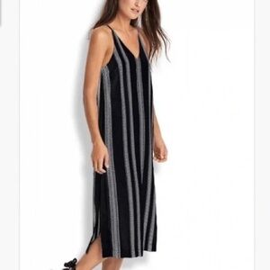 SEAFOLLY Island Vibe Stripe Midi Dress in Black Size XS